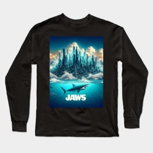 Unleash Oceanic Dread: Dive into Shark-Inspired Thrills with our Jaws-Inspired Collection! Long Sleeve T-Shirt